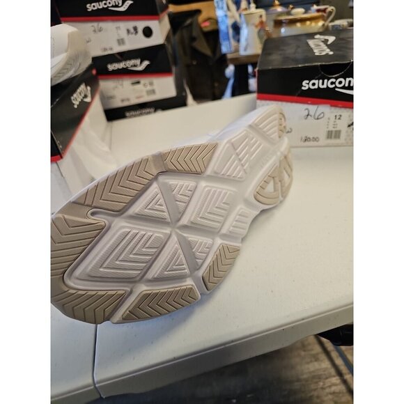 SAUCONY MEN'S GUIDE METRO LE Size 12M White LEATHER UPPER New - Picture 6 of 7